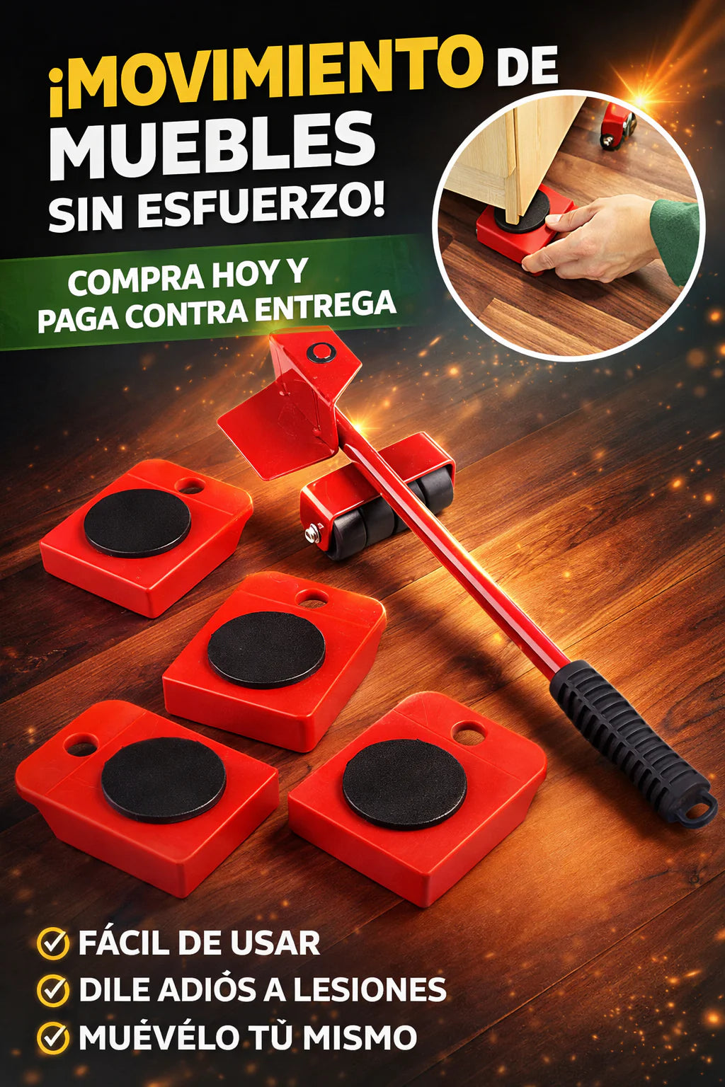 KIT LEVANTA MUEBLES 5 PIEZAS