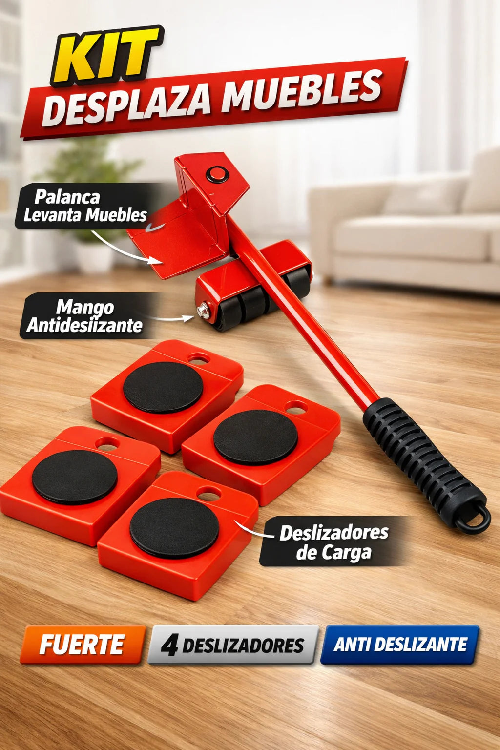 KIT LEVANTA MUEBLES 5 PIEZAS