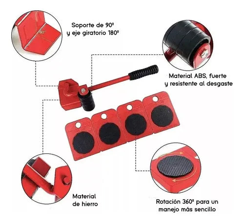 KIT LEVANTA MUEBLES 5 PIEZAS